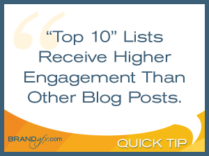 Top 10 Lists Receive Higher Engagement Than Other Blog Posts