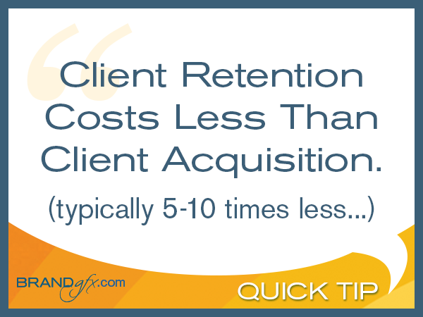 Client Retention Costs Less Than Client Acquisition